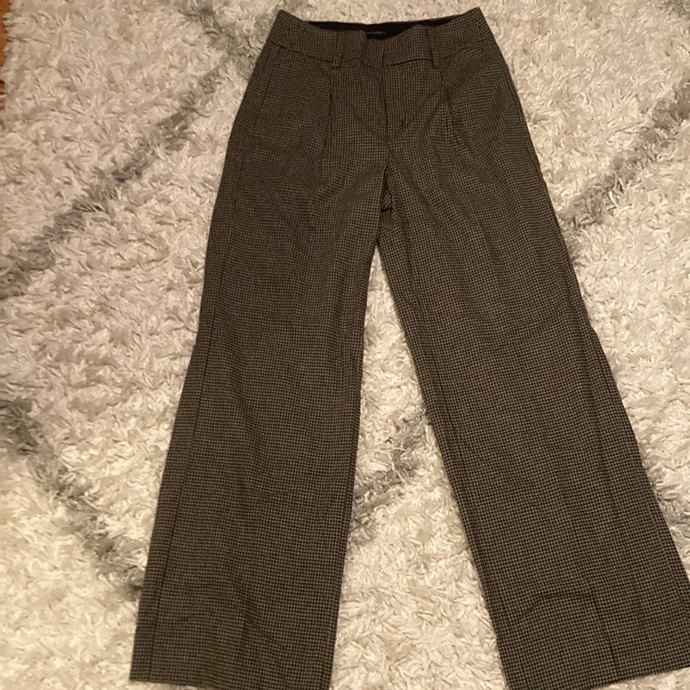 VTG Wide Leg High-Waist Plaid Pants